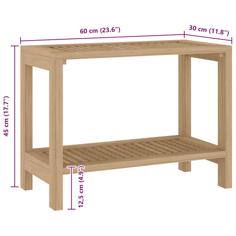 Badkamertafel 60X30X45 Cm Massief Teakhout