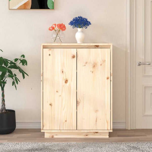 Schoenenkast 60X35X80 Cm Massief Grenenhout