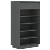 Schoenenkast 60X34X105 Cm Massief Grenenhout