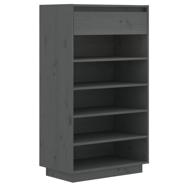 Schoenenkast 60X34X105 Cm Massief Grenenhout