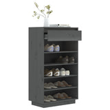 Schoenenkast 60X34X105 Cm Massief Grenenhout