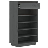 Schoenenkast 60X34X105 Cm Massief Grenenhout