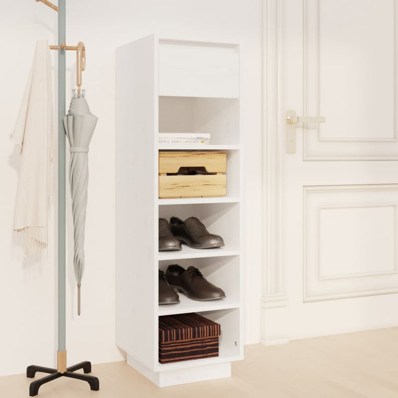 Schoenenkast 30X34X105 Cm Massief Grenenhout
