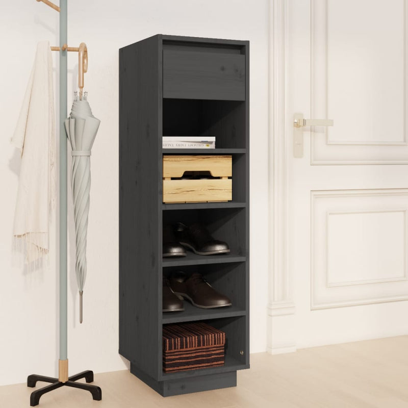 Schoenenkast 30X34X105 Cm Massief Grenenhout