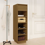 Schoenenkast 30X34X105 Cm Massief Grenenhout