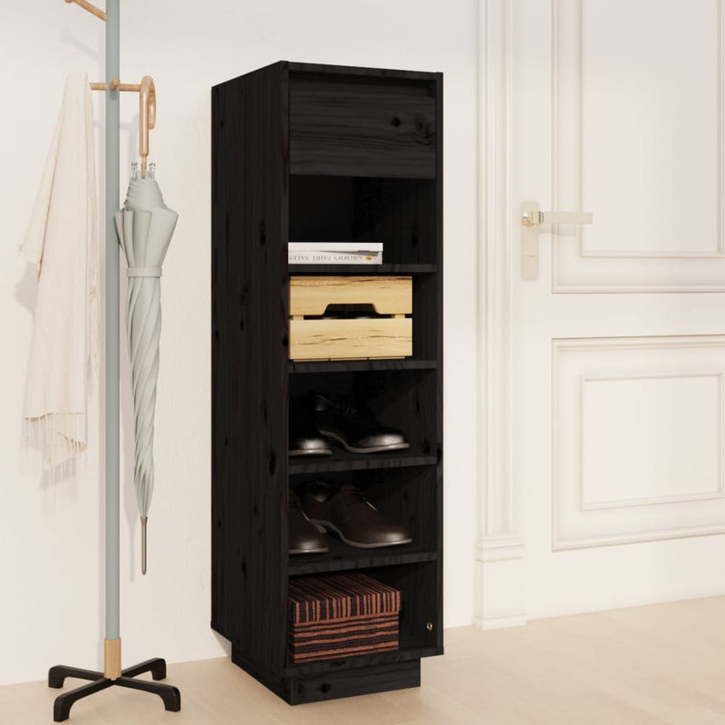 Schoenenkast 30X34X105 Cm Massief Grenenhout