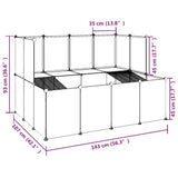 Dierenhok Klein 143X107X93 Polypropeen En Staal