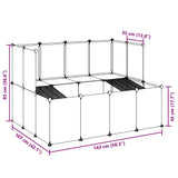 Dierenhok Klein 143X107X93 Polypropeen En Staal