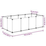 Dierenhok Klein 144X74X46,5 Cm Polypropeen En Staal