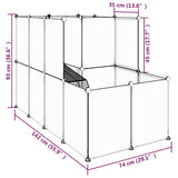 Dierenhok Klein 142X74X93 Cm Polypropeen En Staal