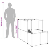 Dierenhok Klein 142X74X93 Cm Polypropeen En Staal