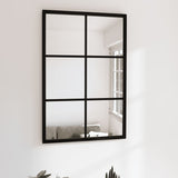 Wandspiegels 2 St 100X60 Cm Metaal Zwart