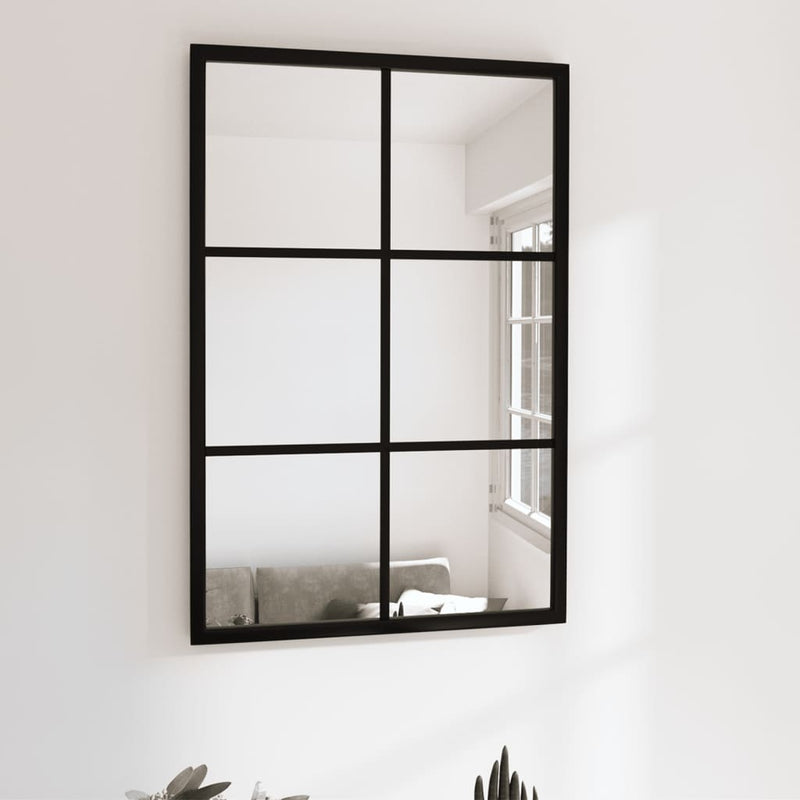 Wandspiegels 2 St 100X60 Cm Metaal Zwart