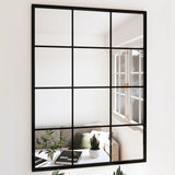Wandspiegels 2 St 100X60 Cm Metaal Zwart