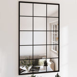 Wandspiegels 2 St 100X60 Cm Metaal Zwart