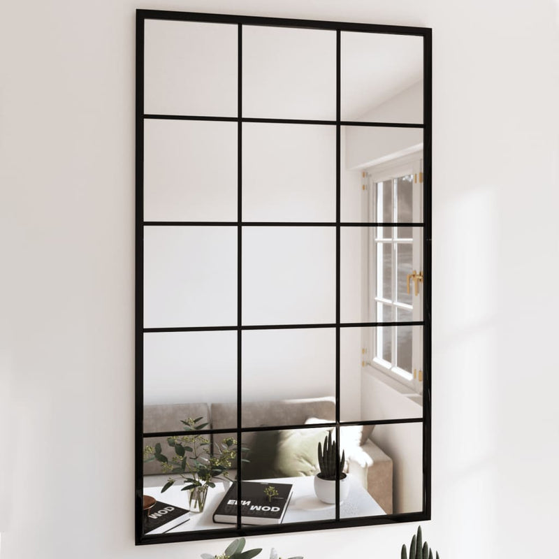 Wandspiegels 2 St 100X60 Cm Metaal Zwart