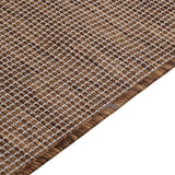 Buitenkleed Platgeweven 100X200 Cm Bruin Wit