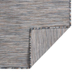 Buitenkleed Platgeweven 80X150 Cm Bruin En Blauw