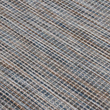 Buitenkleed Platgeweven 80X150 Cm Bruin En Blauw