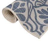 Buitenkleed Met Patroon Platgeweven 140X200 Cm Blauw Grijs