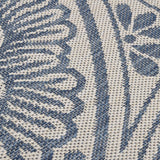 Buitenkleed Met Patroon Platgeweven 140X200 Cm Blauw Grijs