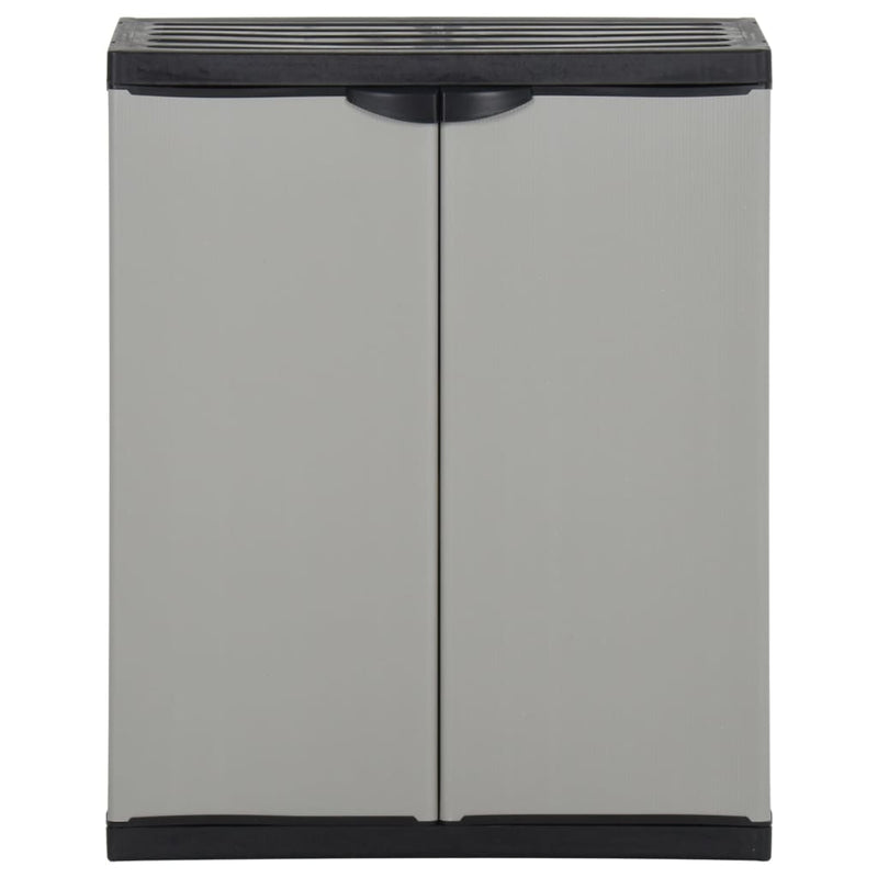 Tuinafvalkast 68X40X85 Cm Polypropeen Grijs En Zwart