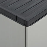 Tuinafvalkast 68X40X85 Cm Polypropeen Grijs En Zwart