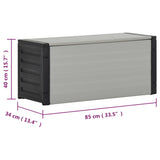 Tuinafvalbak 85X34X40 Cm Grijs Wit