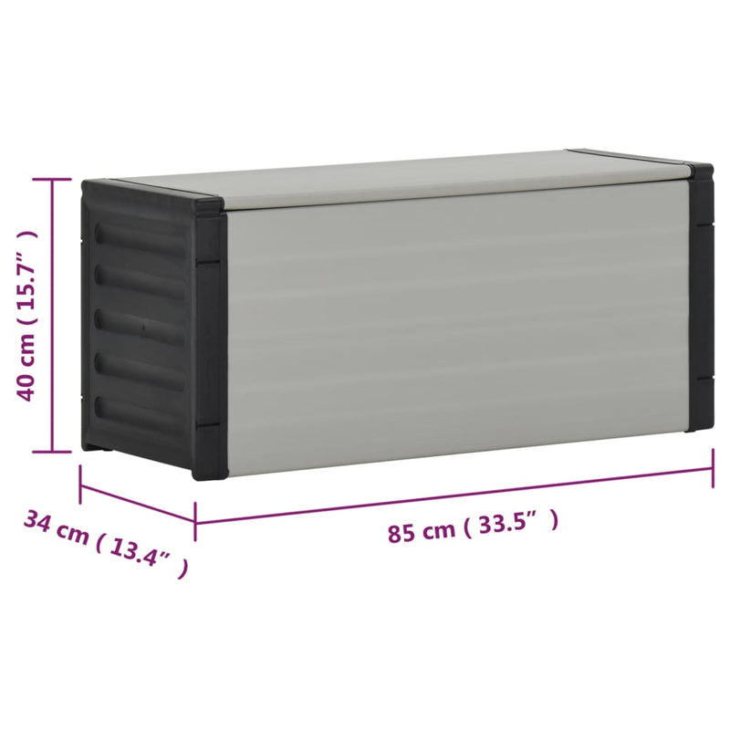 Tuinafvalbak 85X34X40 Cm Grijs Wit