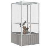 Vogelkooi 111X107X211,5 Cm Gegalvaniseerd Staal