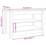 Schoenenbank 70X38X45,5 Cm Massief Grenenhout
