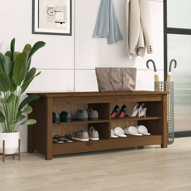 Schoenenbank 70X38X45,5 Cm Massief Grenenhout