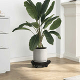 Plantentrolley Met Wielen 170 Kg Diameter 30 Cm Zwart