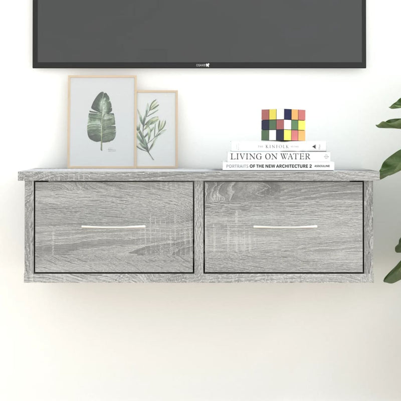 Wandkast 60X26X18,5 Cm Bewerkt Hout Artisanaal Eikenkleur