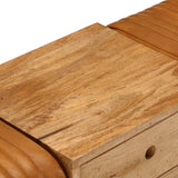 Bankje Turnbok 107 Cm Echt Geitenleer Massief Mangohout Bruin