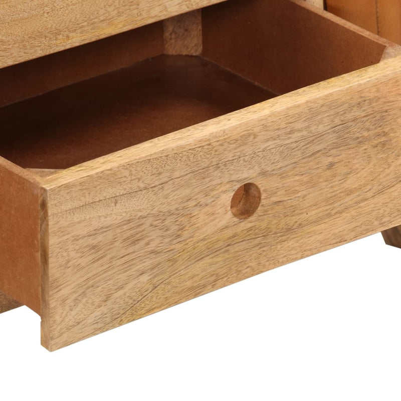 Bankje Turnbok 107 Cm Echt Geitenleer Massief Mangohout Bruin