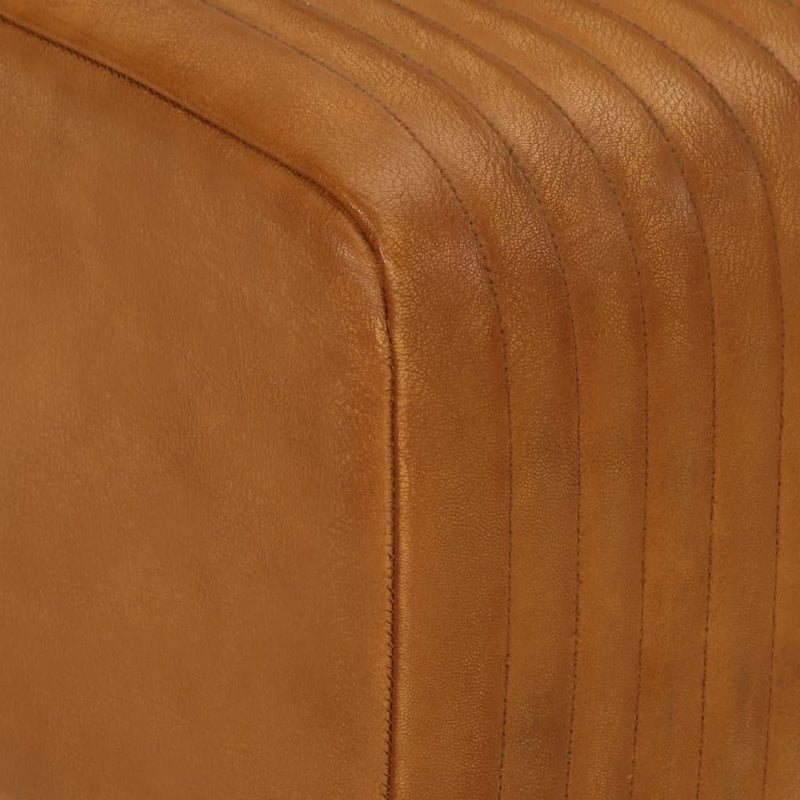 Bankje Turnbok 107 Cm Echt Geitenleer Massief Mangohout Bruin