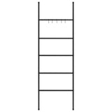 Handdoekenrek Ladder Met 5 Lagen 58X175 Cm Ijzer Zwart