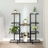 Bloemenstandaard Met Wielen 94,5X24,5X91,5 Cm Ijzer