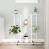 Bloemenstandaard Met Wielen 94,5X24,5X91,5 Cm Ijzer