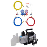 Vacuümpomp 50 L/Min Met 2-Voudige Manometerset