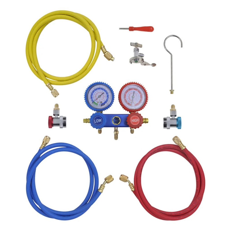 Vacuümpomp 50 L/Min Met 2-Voudige Manometerset
