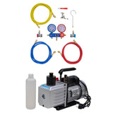 Vacuümpomp 50 L/Min Met 2-Voudige Manometerset