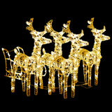 Kerstversiering Rendieren En Slee 240 Led's Acryl