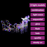 Kerstversiering Rendieren En Slee 240 Led's Acryl