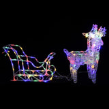 Kerstversiering Rendieren En Slee 240 Led's Acryl