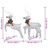 Buitenkerstversiering Rendieren En Slee 100 Led's Zilverkleurig
