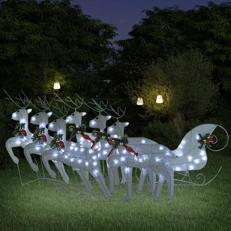 Kerstdecoratie Rendieren En Slee 60 Led's Kleurig