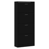 Schoenenkast 63X24X Bewerkt Hout Zwart