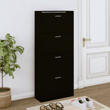 Schoenenkast 63X24X Bewerkt Hout Zwart